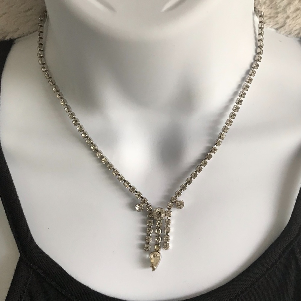 5 FOR $15!!! - Silver Rhinestone Necklace